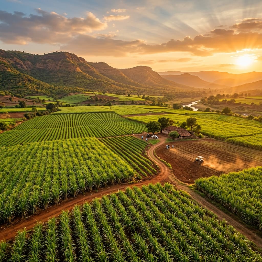Healthy crops harvest